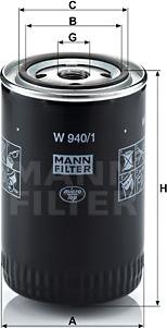 Mann-Filter W 940/1 - Õlifilter abeteks.ee