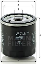Mann-Filter W 712/75 - Õlifilter abeteks.ee