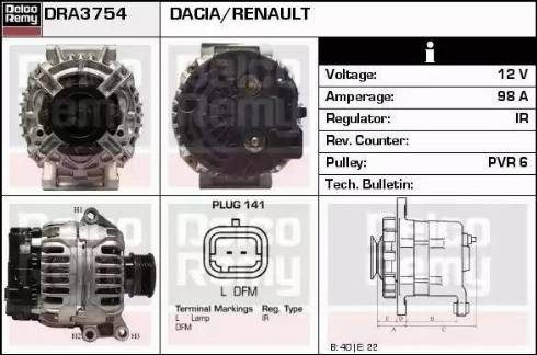 Remy DRA3754 - Generaator abeteks.ee