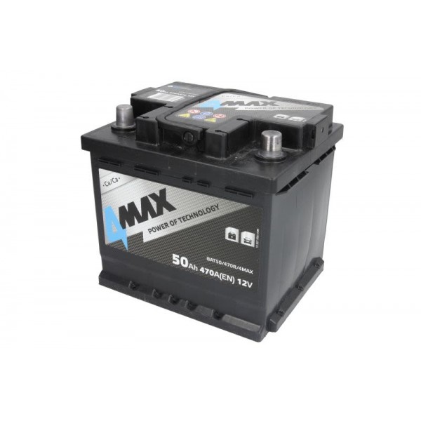 4MAX BAT50/470R 12V 50Ah 470A 207*175*190 -+