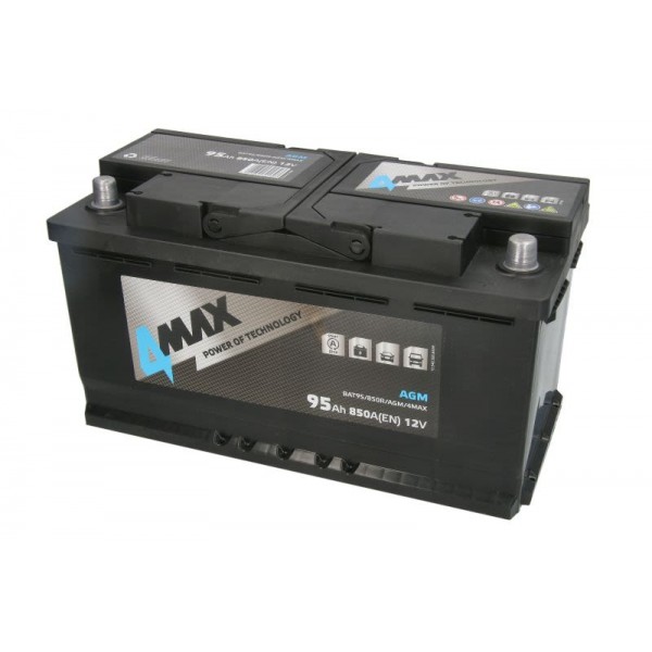 4MAX BAT95 12V 95Ah/850A AGM 353x175x190 B13 START&STOP