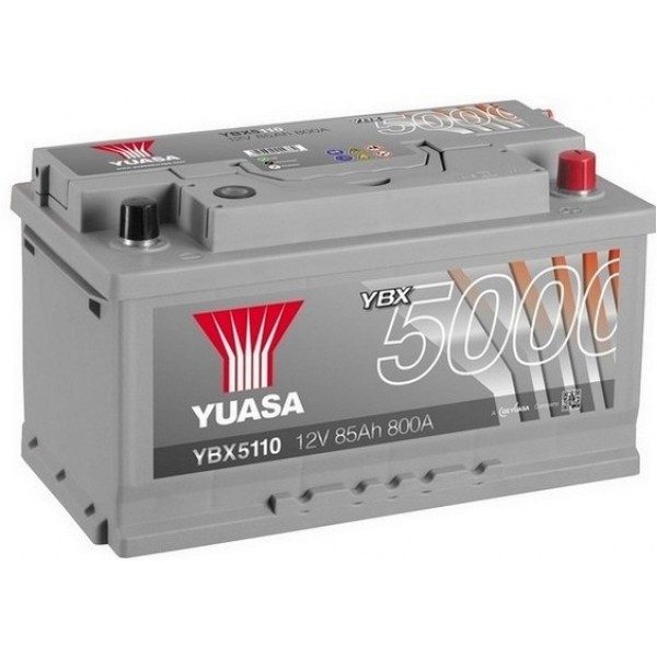 YUASA YBX5110 85Ah 800A Silver High Performance  0(- +) 317x175x175