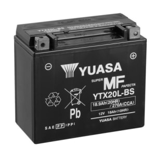 Yuasa YTX20L-BS AGM/Dry charged with acid 12V 18,9Ah 270A R+175x87x155mm