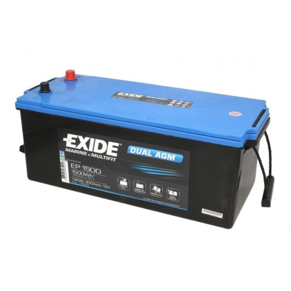 EXIDE EP1500 Dual AGM  180Ah/900A 513x223x223  B00