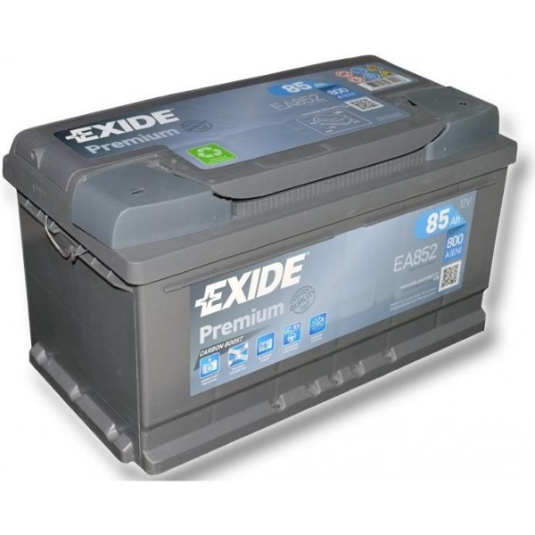 EXIDE EA852 PREMIUM 85Ah 800A (- +) 315x175x175