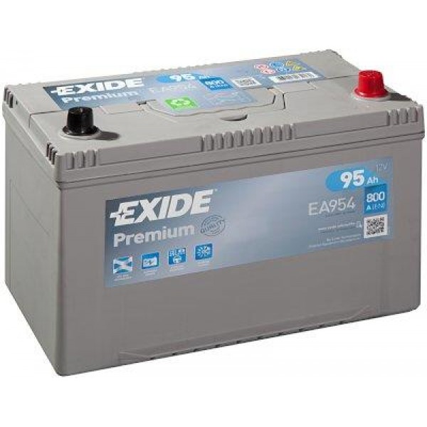 EXIDE EA954 PREMIUM 95Ah 800A (- +) 306x173x222