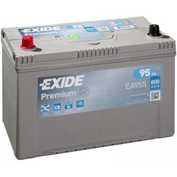 EXIDE EA955 PREMIUM 95Ah 800A (+ -) 306x173x222