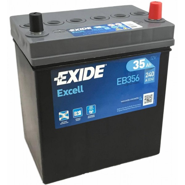 EXIDE EB356 EXCELL 35Ah 240A (- +) 187x127x220