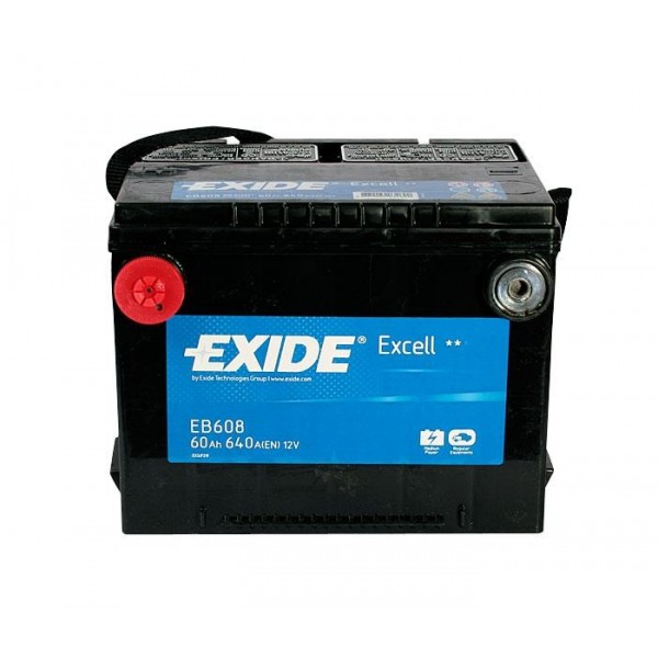 EXIDE EB608 EXCELL 60Ah 640A (+ -) 230x180x186