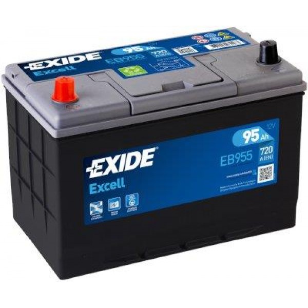 EXIDE EB955 EXCELL 95Ah 720A (+ -) 306x173x222
