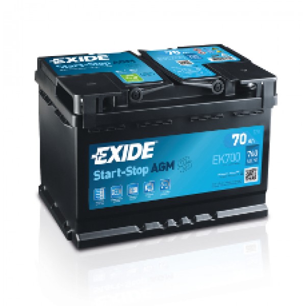 EXIDE EK1050 AGM 105Ah 950A (- +) 392x175x190