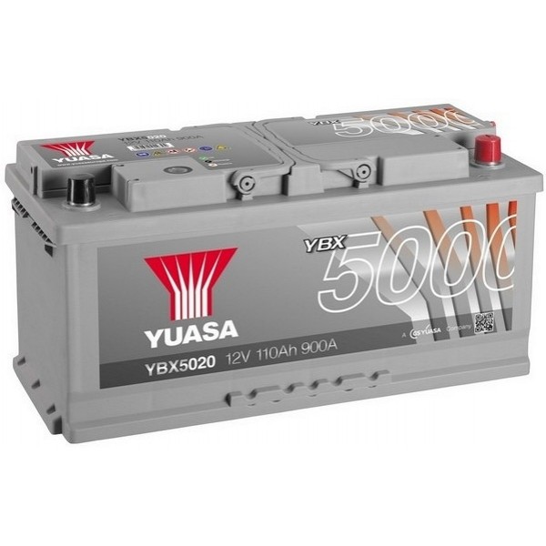 YUASA YBX5020 110Ah 900A Silver High Performance  0(- +) 393x175x190