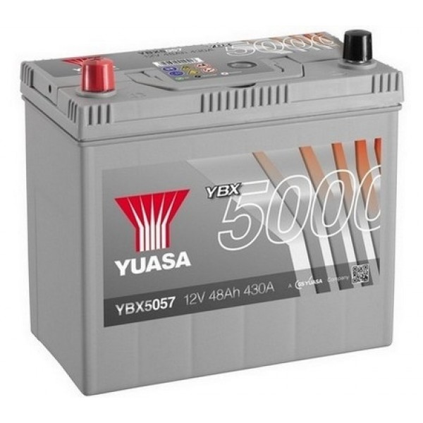 YUASA YBX5057 48Ah 430A Silver High Performance  1(+ -) 238x129x223